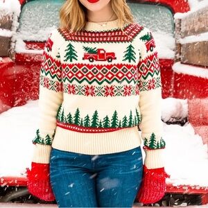 KIEL JAMES PATRICK - Santa’s New Sleigh Sweater (never worn, tags ripped off) S